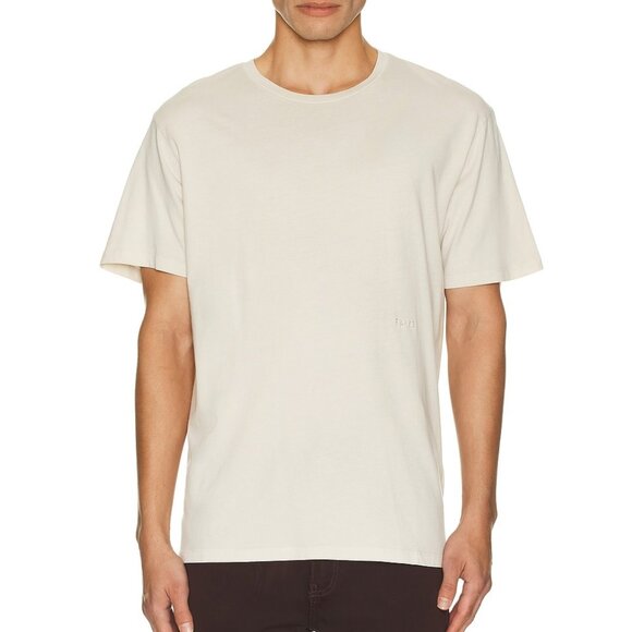 New FRAME Relaxed Tee in Washed Off White cream cotton t shirt - Picture 1 of 9